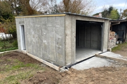 Garage en béton avant enduit